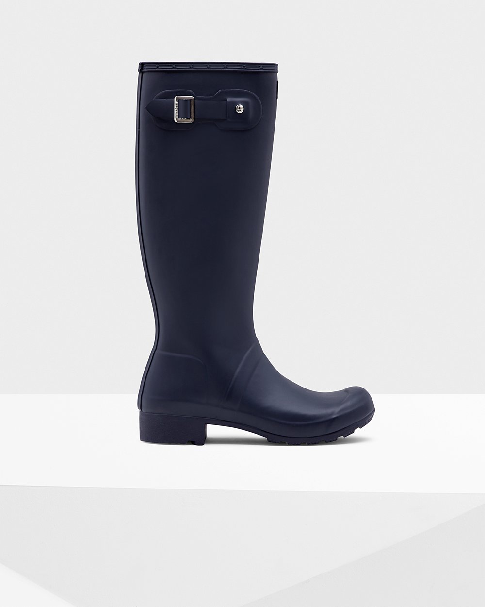 Hunter Original Tour Foldable Tall Rain Boots - Shop Online Womens Navy - QULFOS218